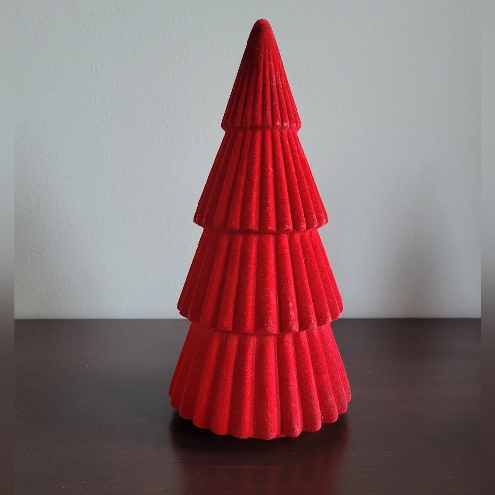 Target Red Velvet Flocked Tree 11"